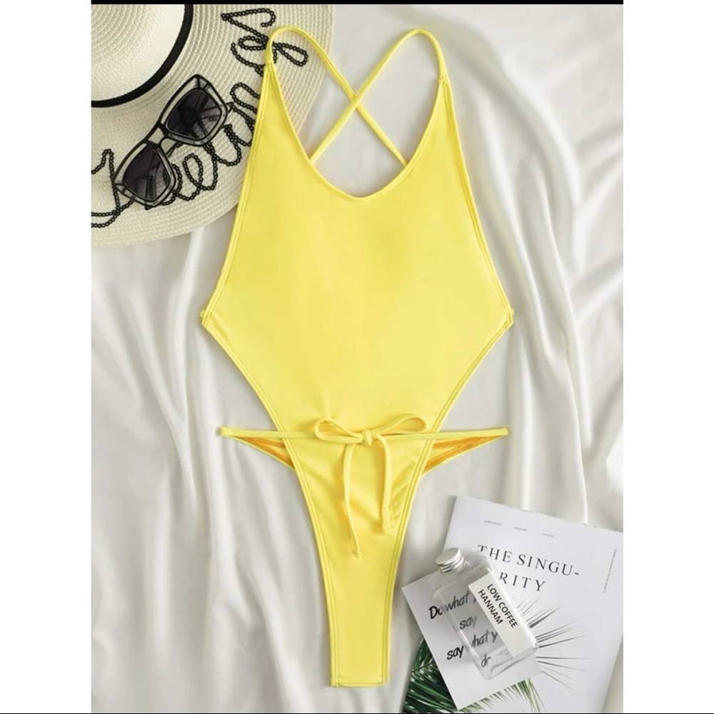 Tie Front One Piece Swimsuit